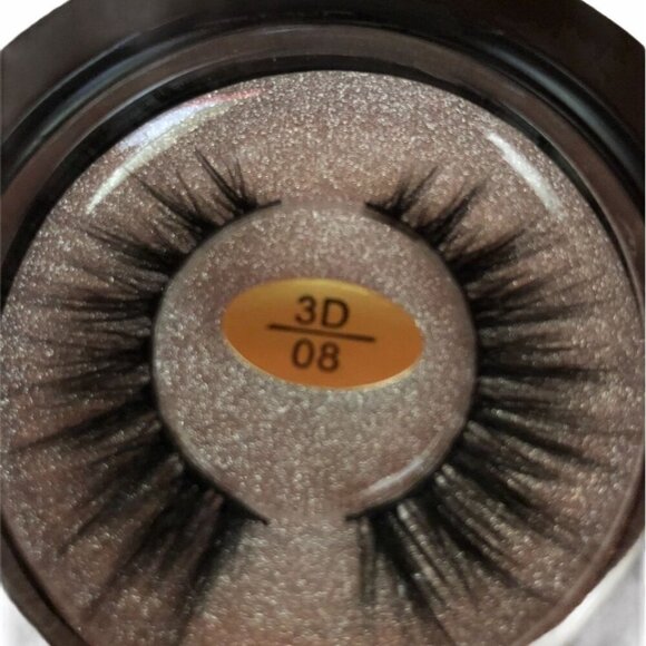 Handmade 3D Mink Lashes #8 Long Thick Eyelashes Extension 100% Real Mink - Picture 3 of 4